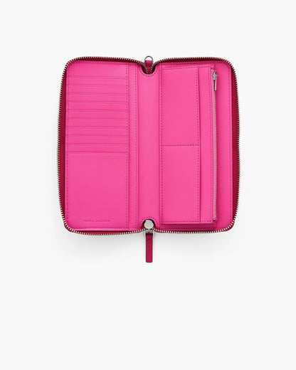 Marc Jacobs The Leather Continental Wallet Raspberry Pink