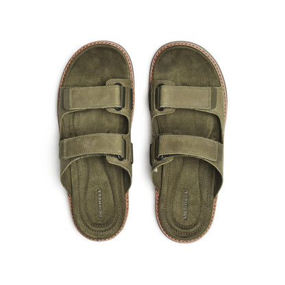 Merrell Men's Cove Leather Slide Dark Moss