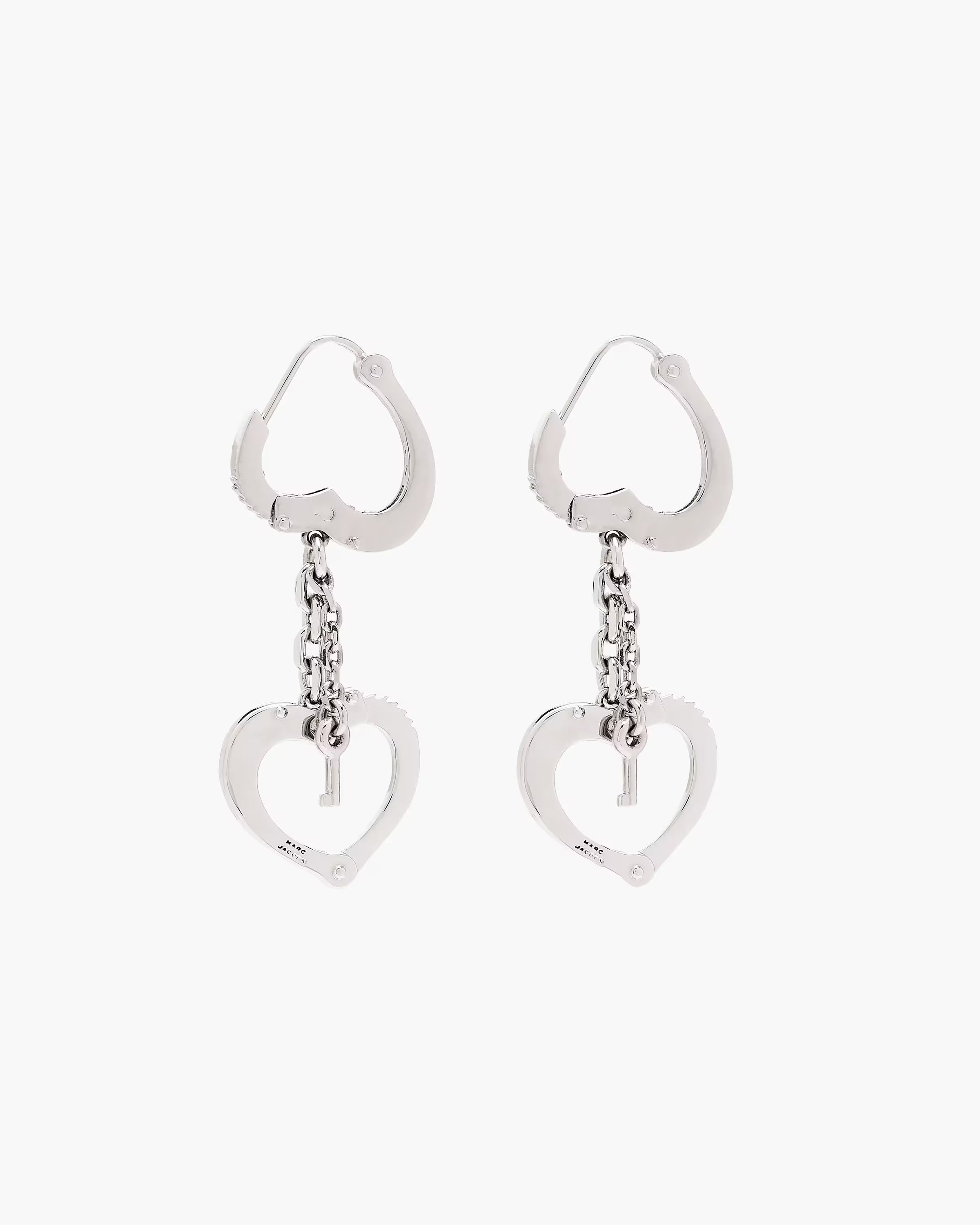 Marc Jacobs The Heart Handcuff Earrings Light Antique Silver