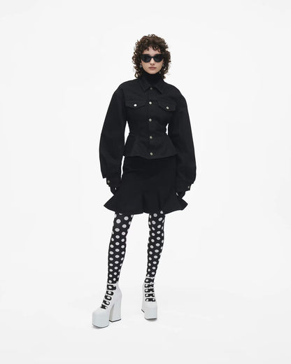 Marc Jacobs The Croc Embossed Kiki Ankle Boot Cotton White