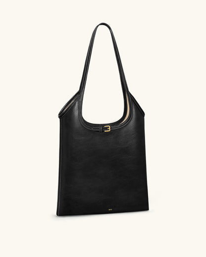 Jw Pei Brooke Belted Embellished Shoulder Tote Bag Black