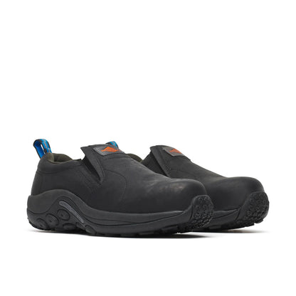Merrell Men's Jungle Moc Leather Comp Toe Work Shoe Wide Width Black