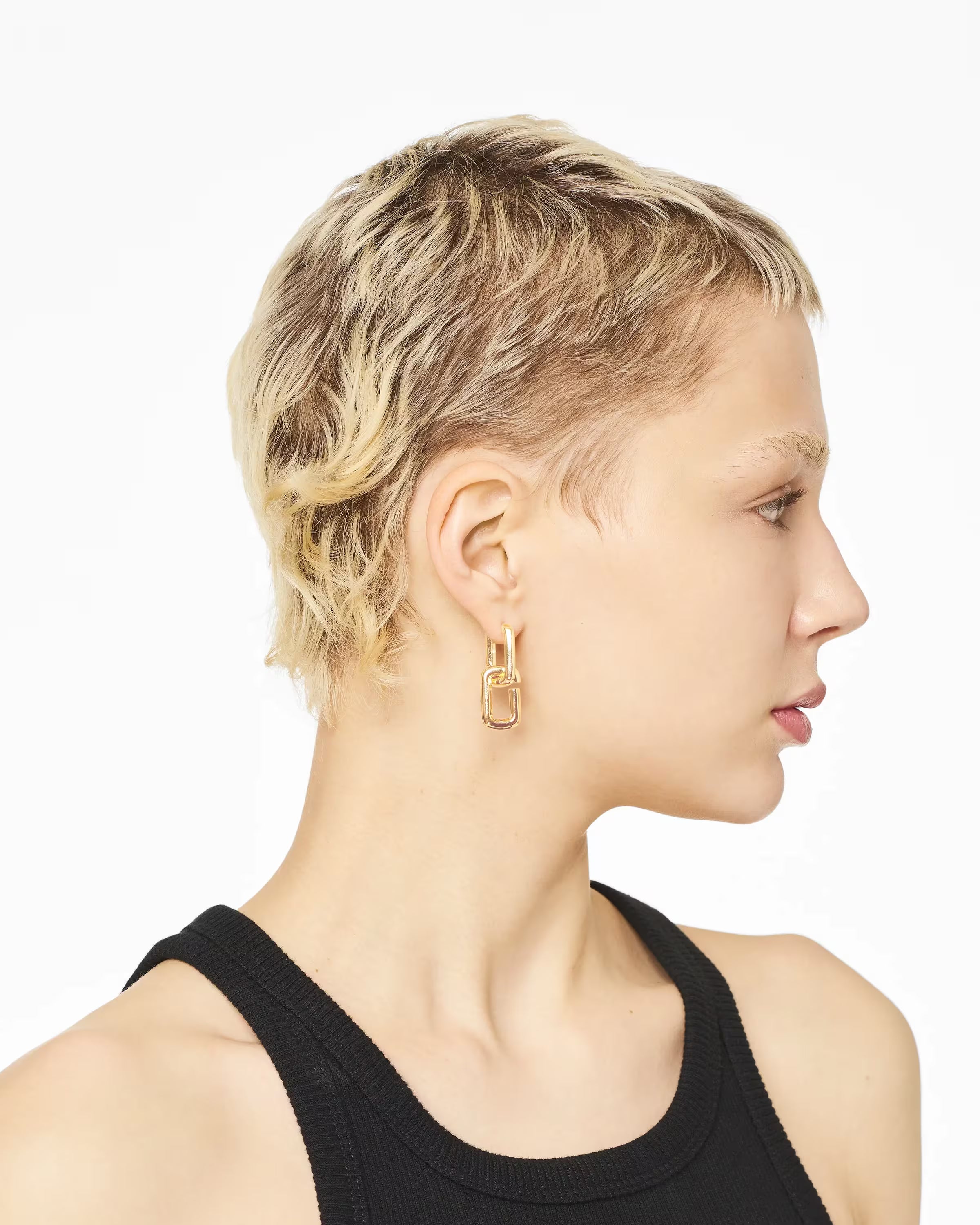 Marc Jacobs The J Marc Chain Link Earrings Gold