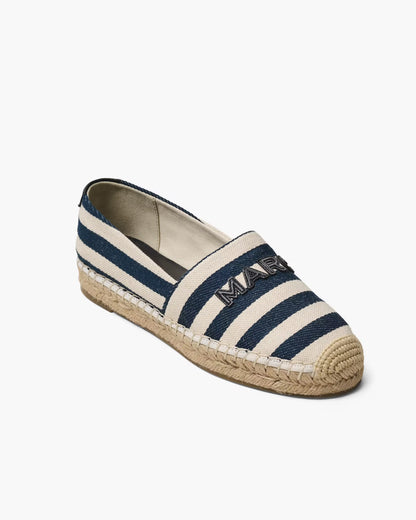 Marc Jacobs The Stripe Canvas Espadrille Blue Sea Multi