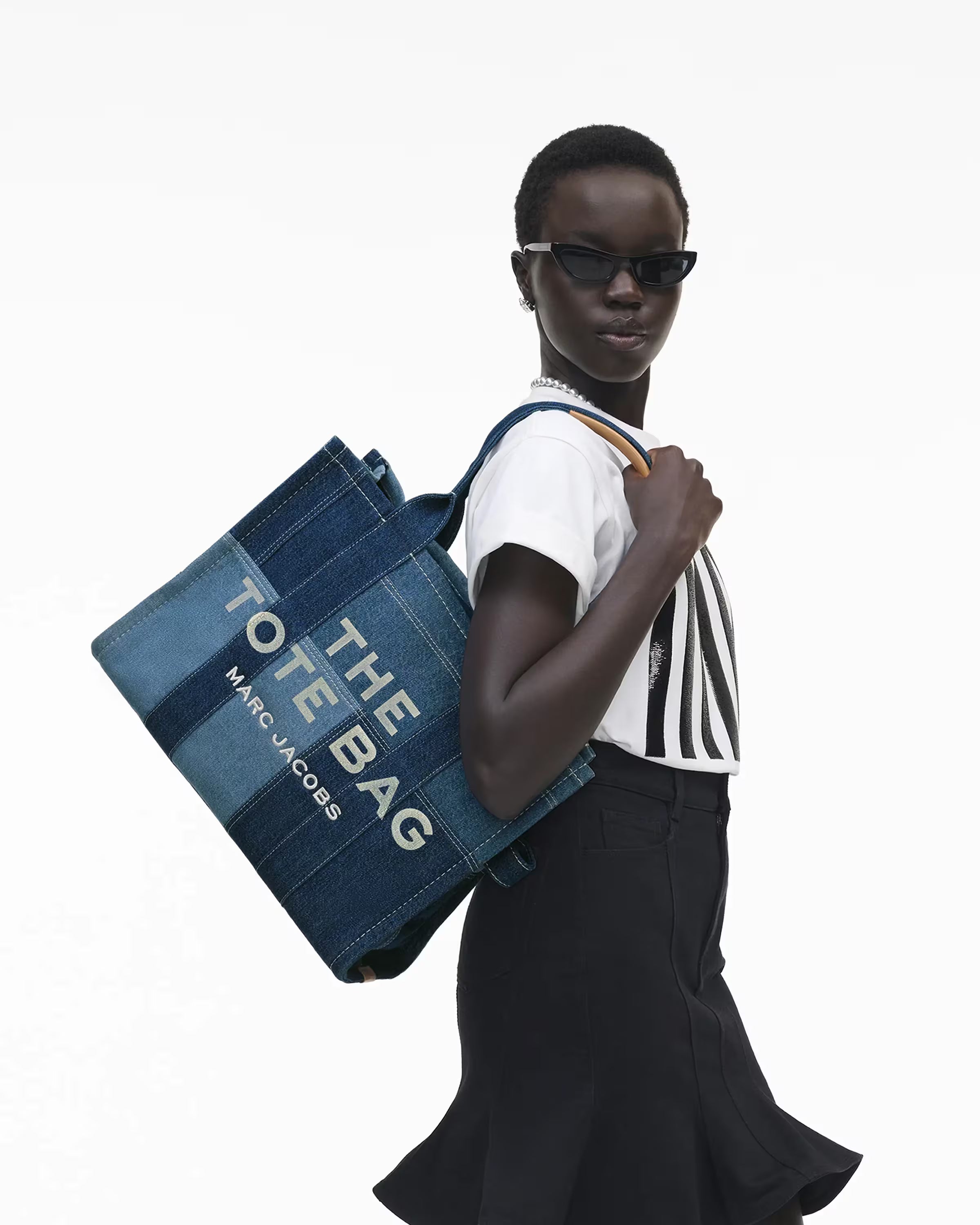 Marc Jacobs The Denim Large Tote Bag Blue Denim