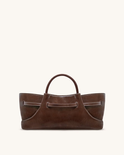 Jw Pei Maeve Dachshund Metal Charm Tote Bag Dark Brown