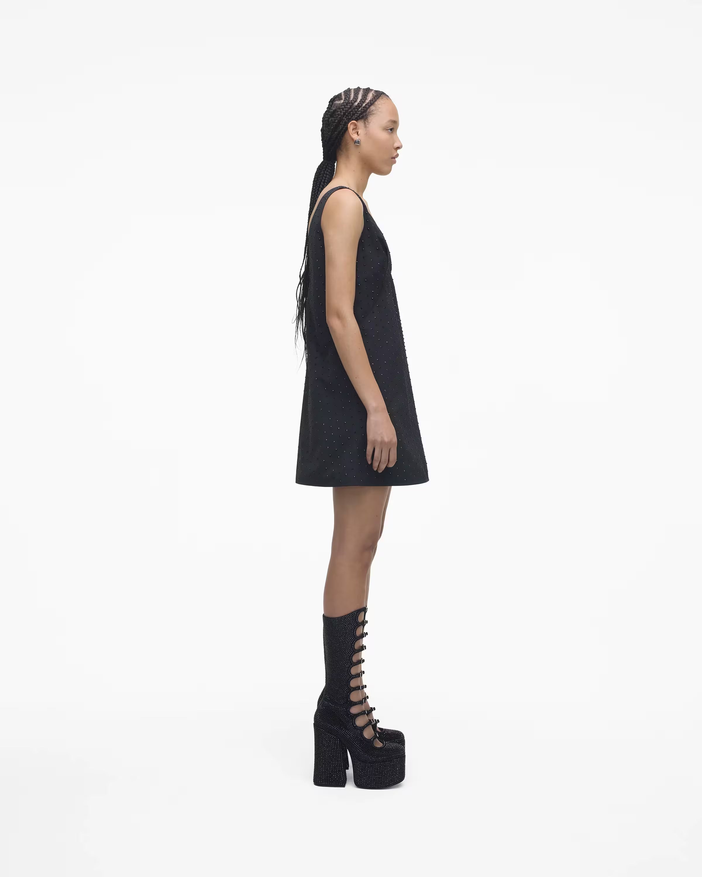 Marc Jacobs The Rhinestone Kiki Knee-High Boot Black/Black
