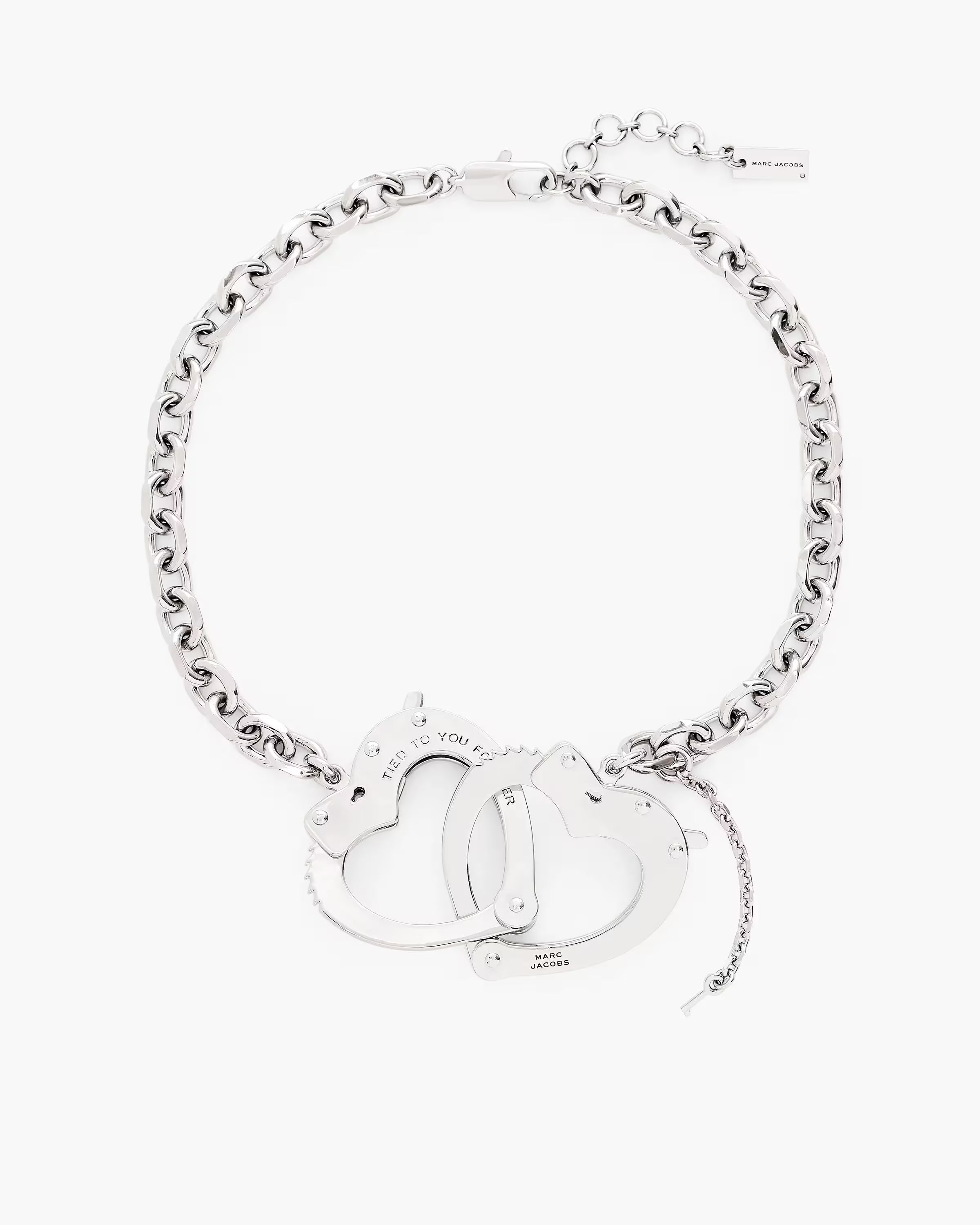 Marc Jacobs The Heart Handcuff Necklace Light Antique Silver
