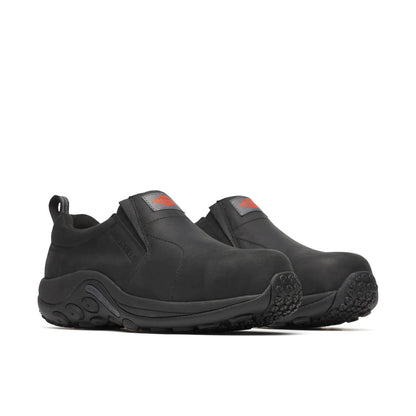 Merrell Men's Jungle Moc Leather Hi-Vis Carbon Fiber Low Wide Width Black