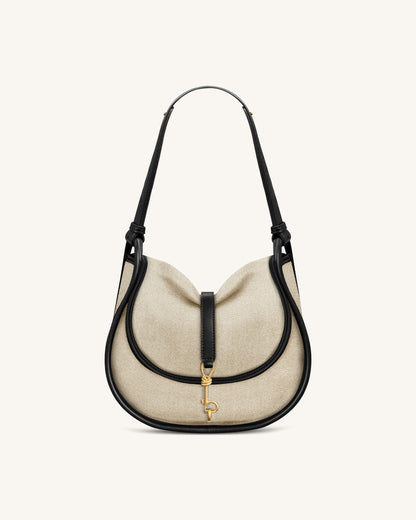 Jw Pei Arla Small Hobo Bag Black Canvas