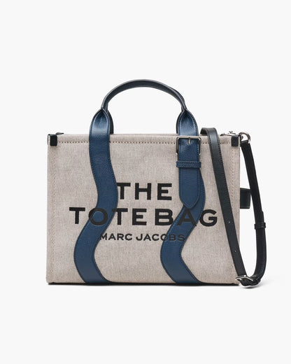 Marc Jacobs The Wavy Canvas Medium Tote Bag Ivory/Navy