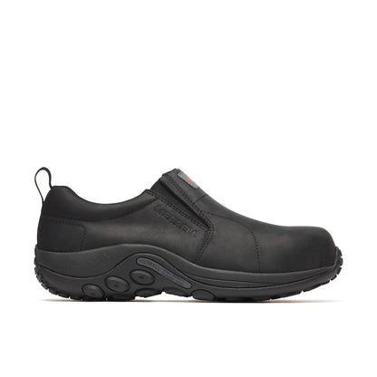 Merrell Men's Jungle Moc Leather Hi-Vis Carbon Fiber Low Wide Width Black