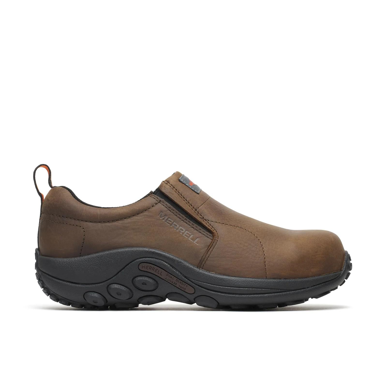 Merrell Men's Jungle Moc Leather Comp Toe Work Shoe Wide Width Espresso