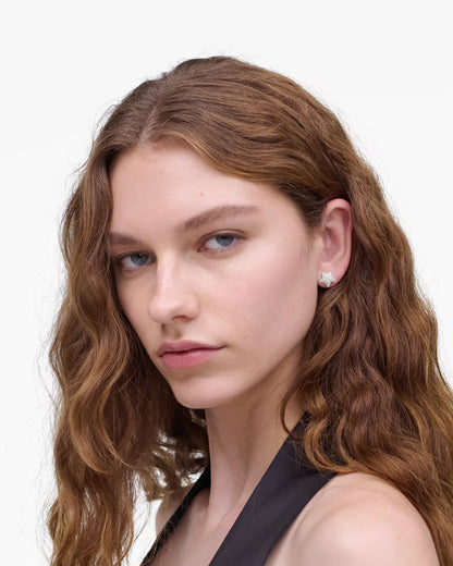 Marc Jacobs The Star Pave Stud Earrings Silver/Crystal
