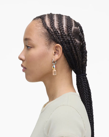 Marc Jacobs Mini Icon Perfect Earrings Silver/Pink Multi