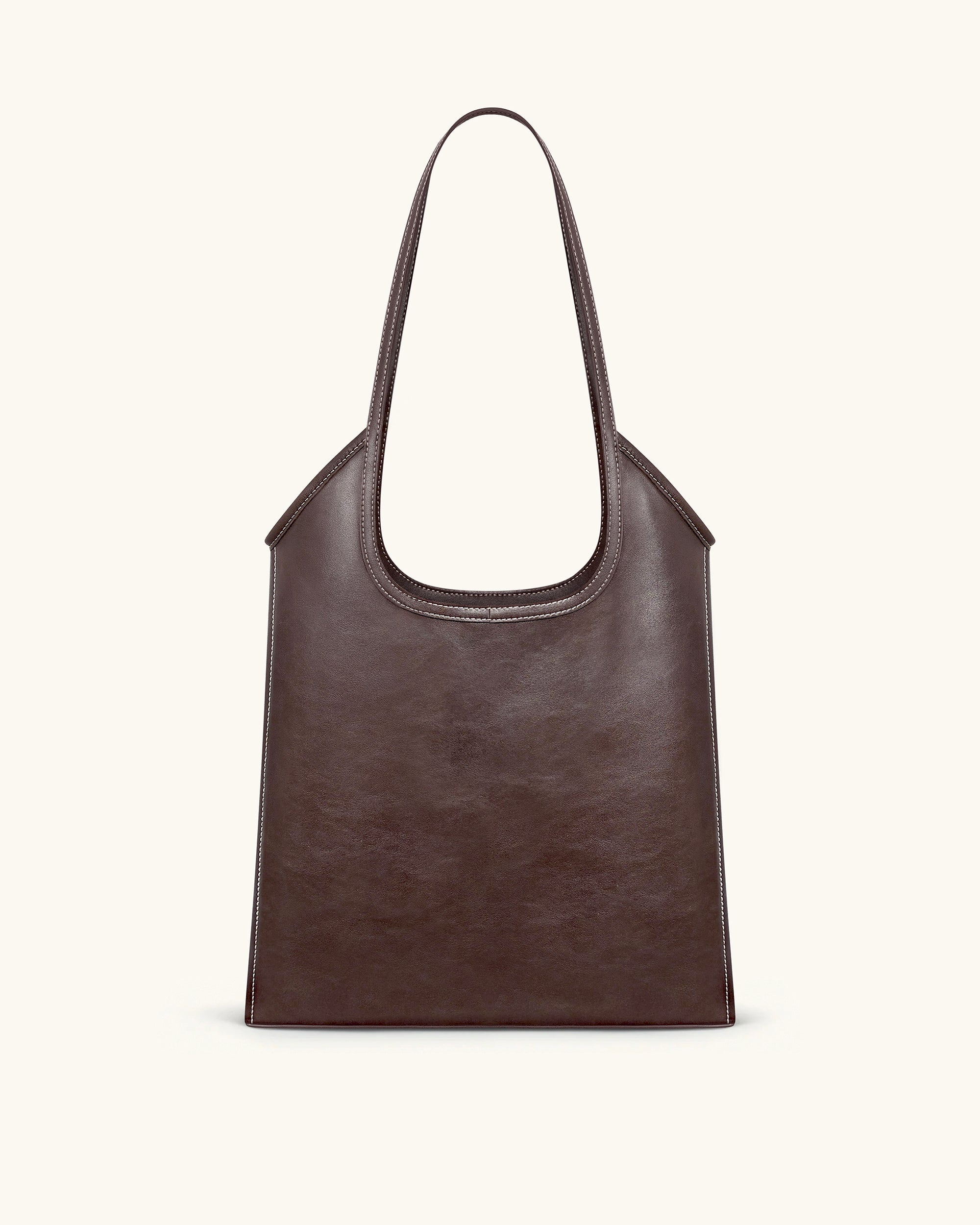 Jw Pei Brooke Belted Embellished Shoulder Tote Bag Dark Brown
