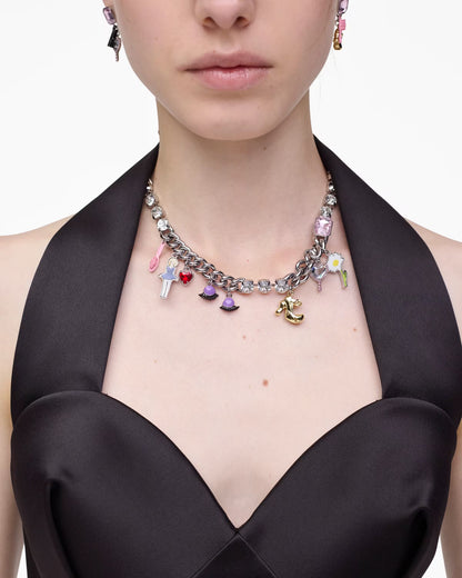 Marc Jacobs The Dollhouse Charm Necklace Silver/Multi