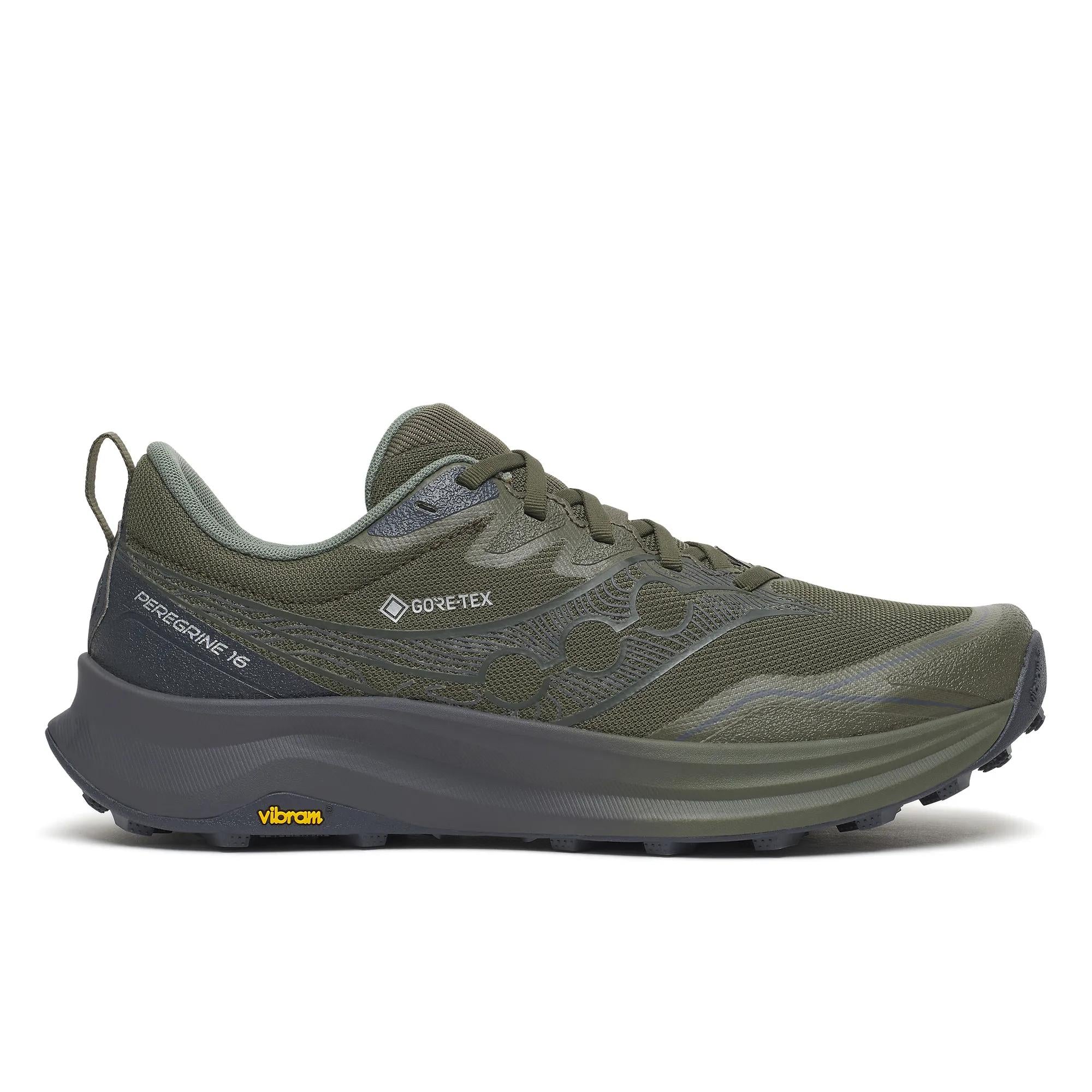 Saucony Men's Peregrine 16 GTX Fatigue | Ebony