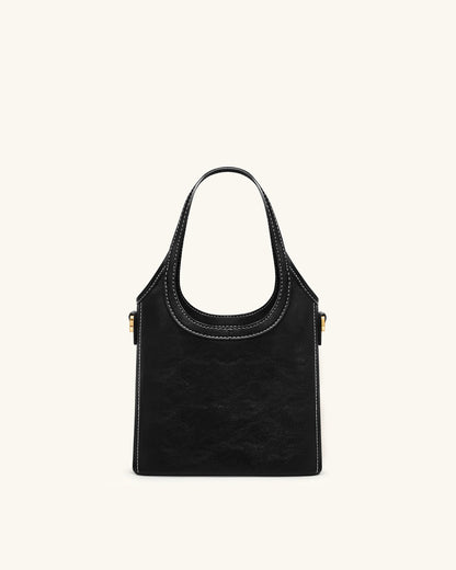 Jw Pei Brooke Mini Belted Embellished Top Handle Bag Black