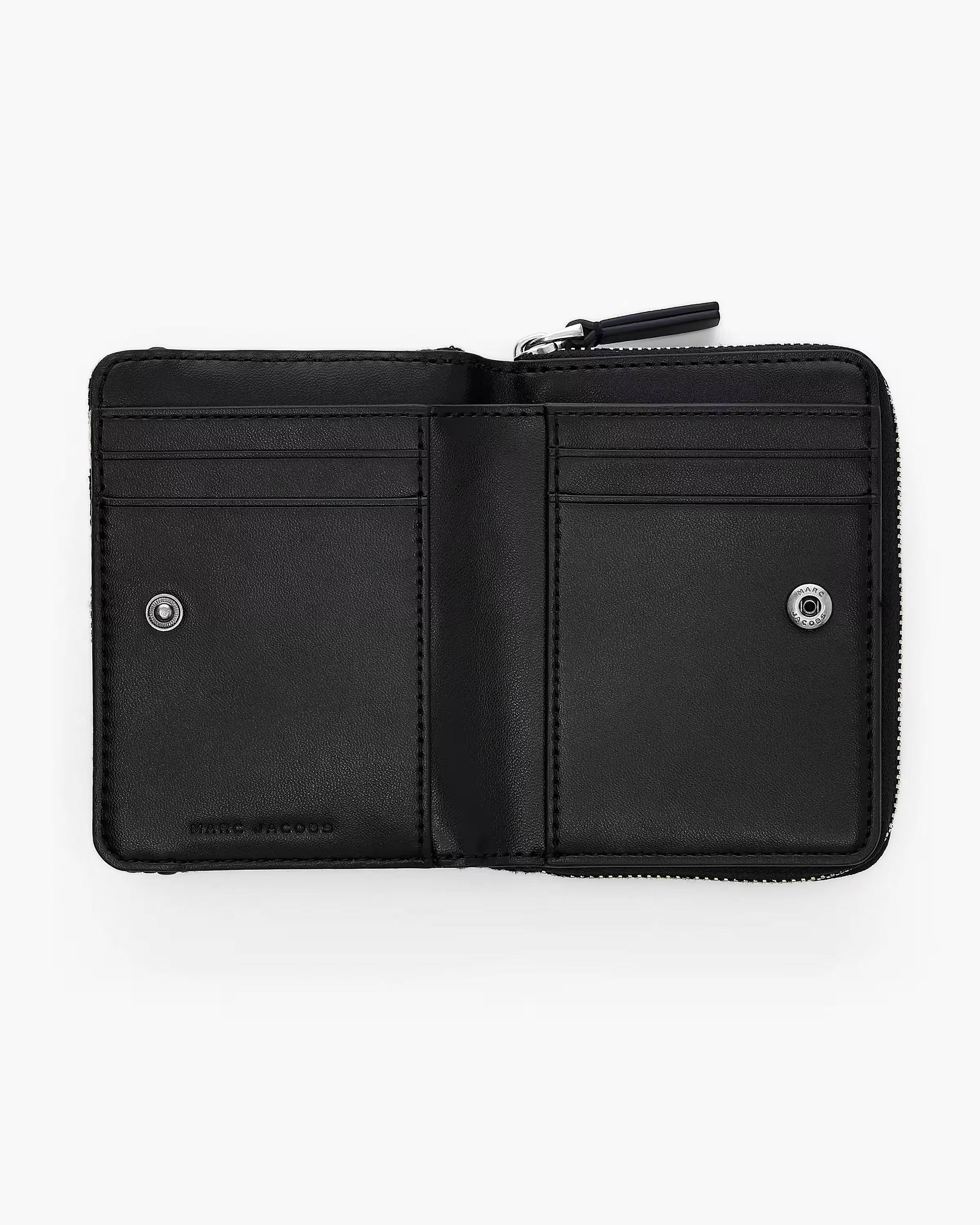 Marc Jacobs The Stripe Canvas Mini Compact Wallet Blue Sea Multi