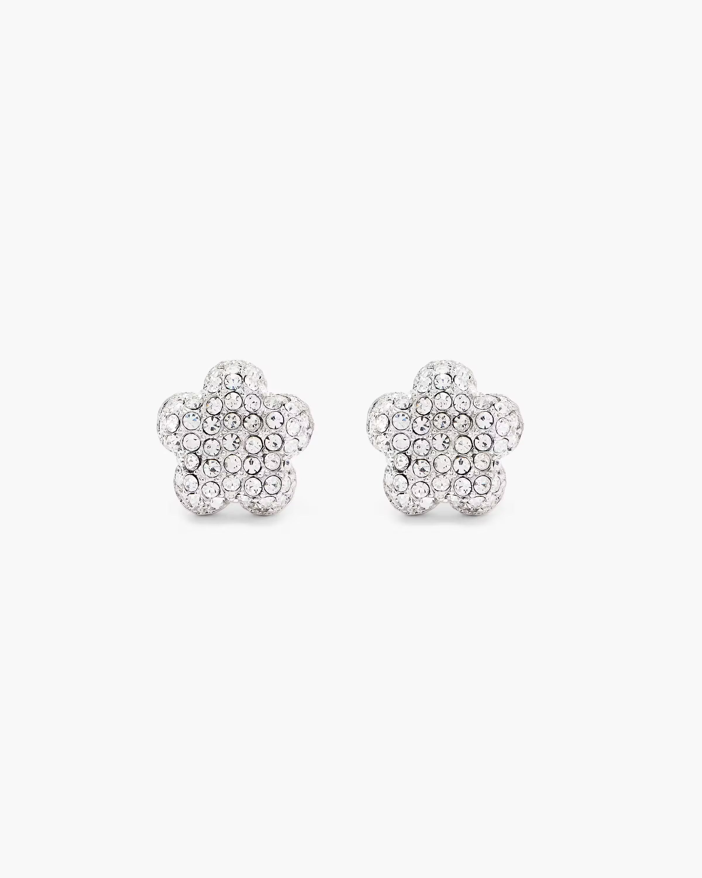 Marc Jacobs The Daisy Pave Stud Earrings Silver/Crystal