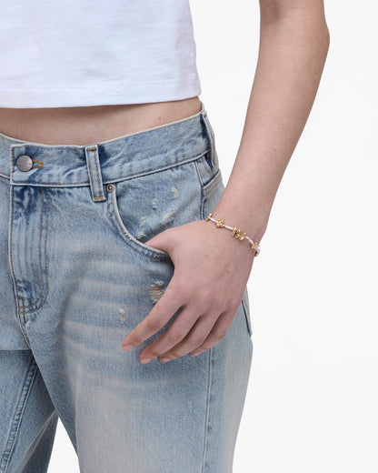 Marc Jacobs The Beaded Mj Balloon Bracelet Gold/Cream