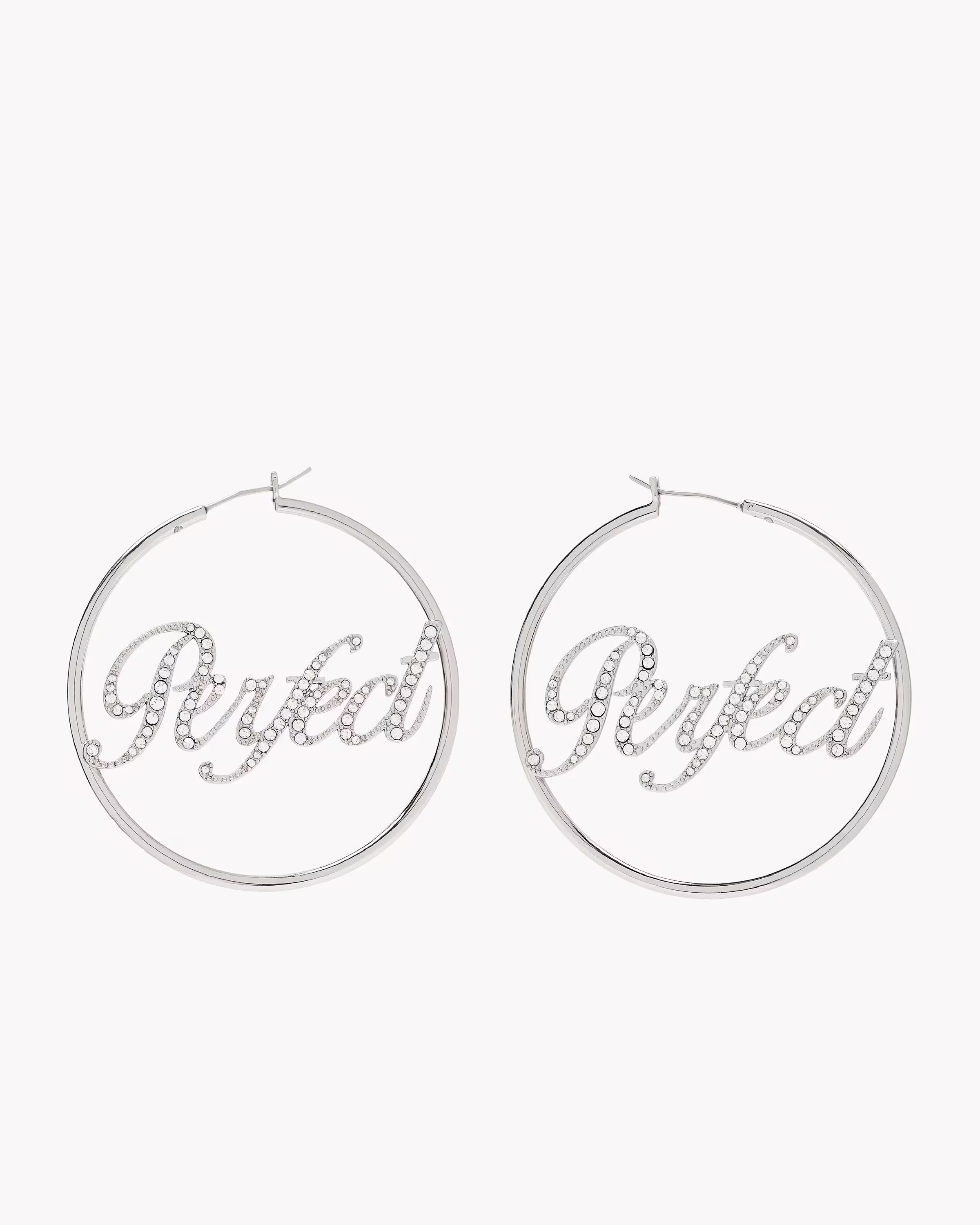 Marc Jacobs The Perfect Pave Hoop Earrings Silver/Crystal