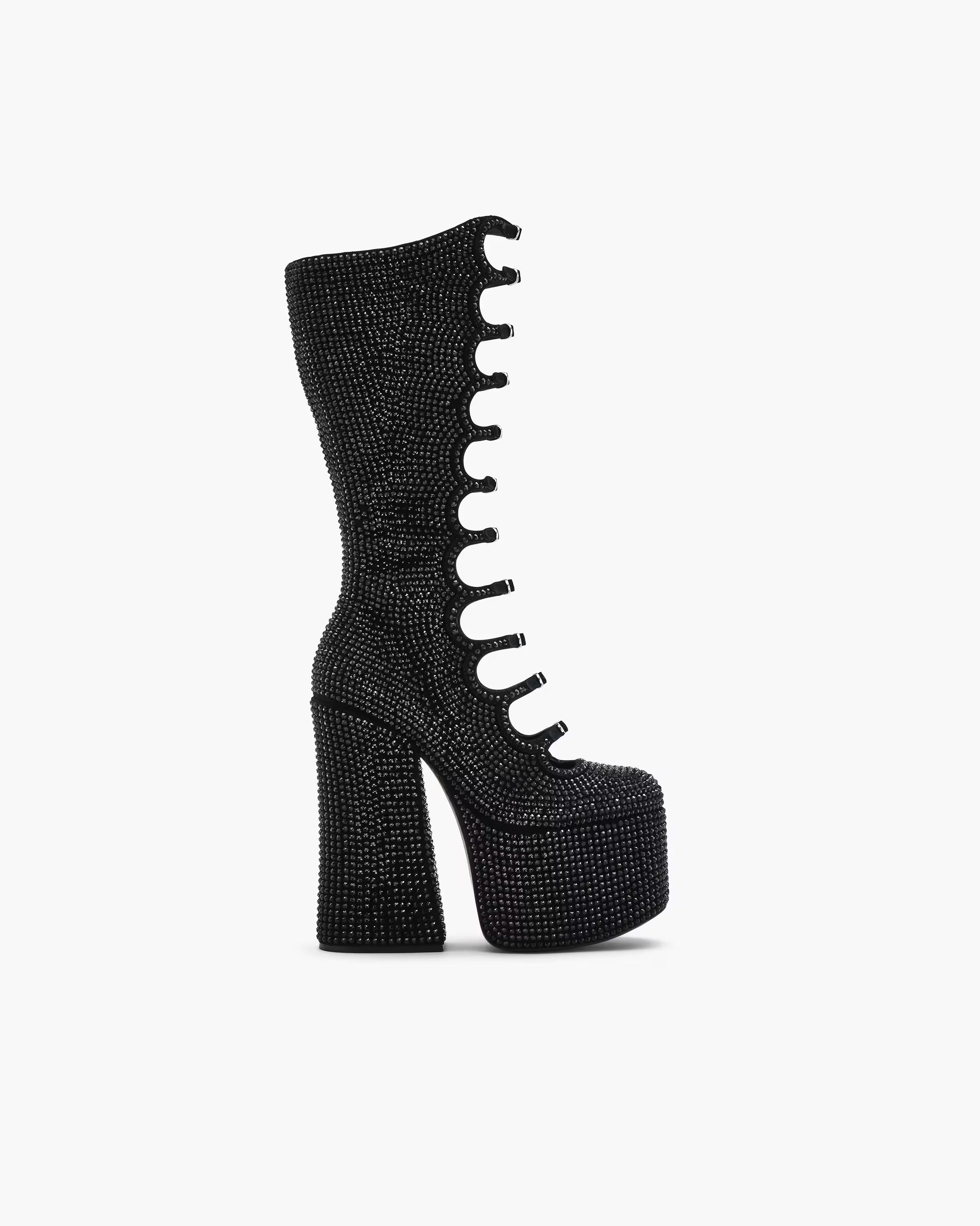 Marc Jacobs The Rhinestone Kiki Knee-High Boot Black/Black