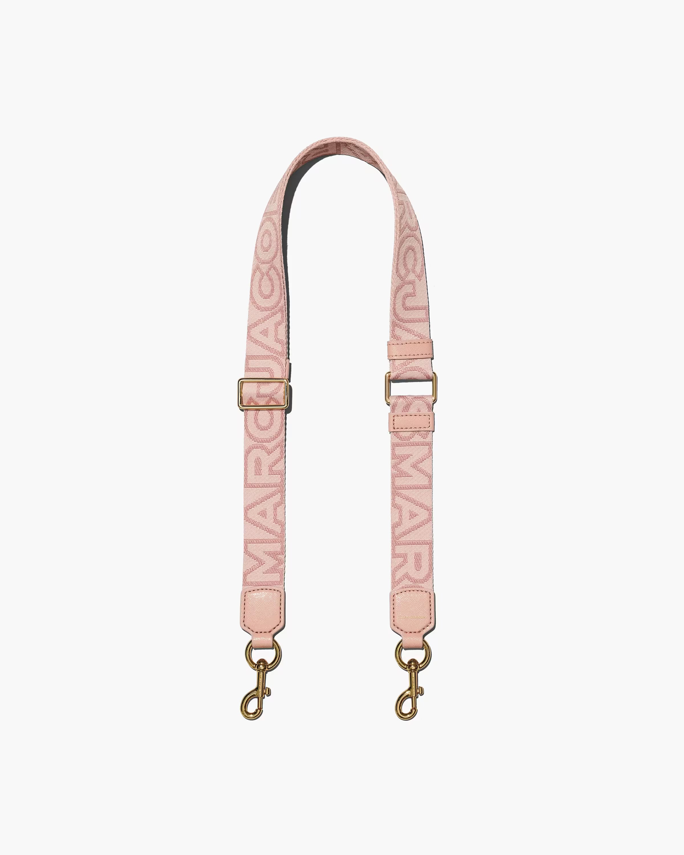 Marc Jacobs The Thin Outline Logo Webbing Strap Rose Multi