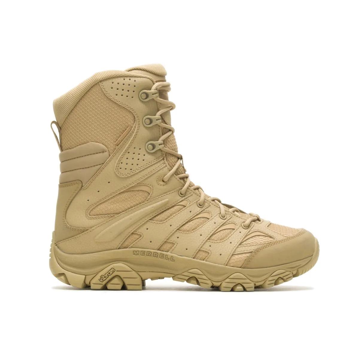 Merrell Men's Moab 3 8" Tactical Zip Waterproof Wide Width Dark Coyote