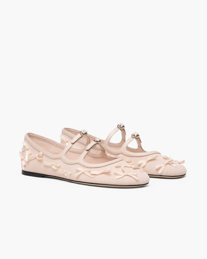 Marc Jacobs The Bow Mesh Kiki Ballerina Beige