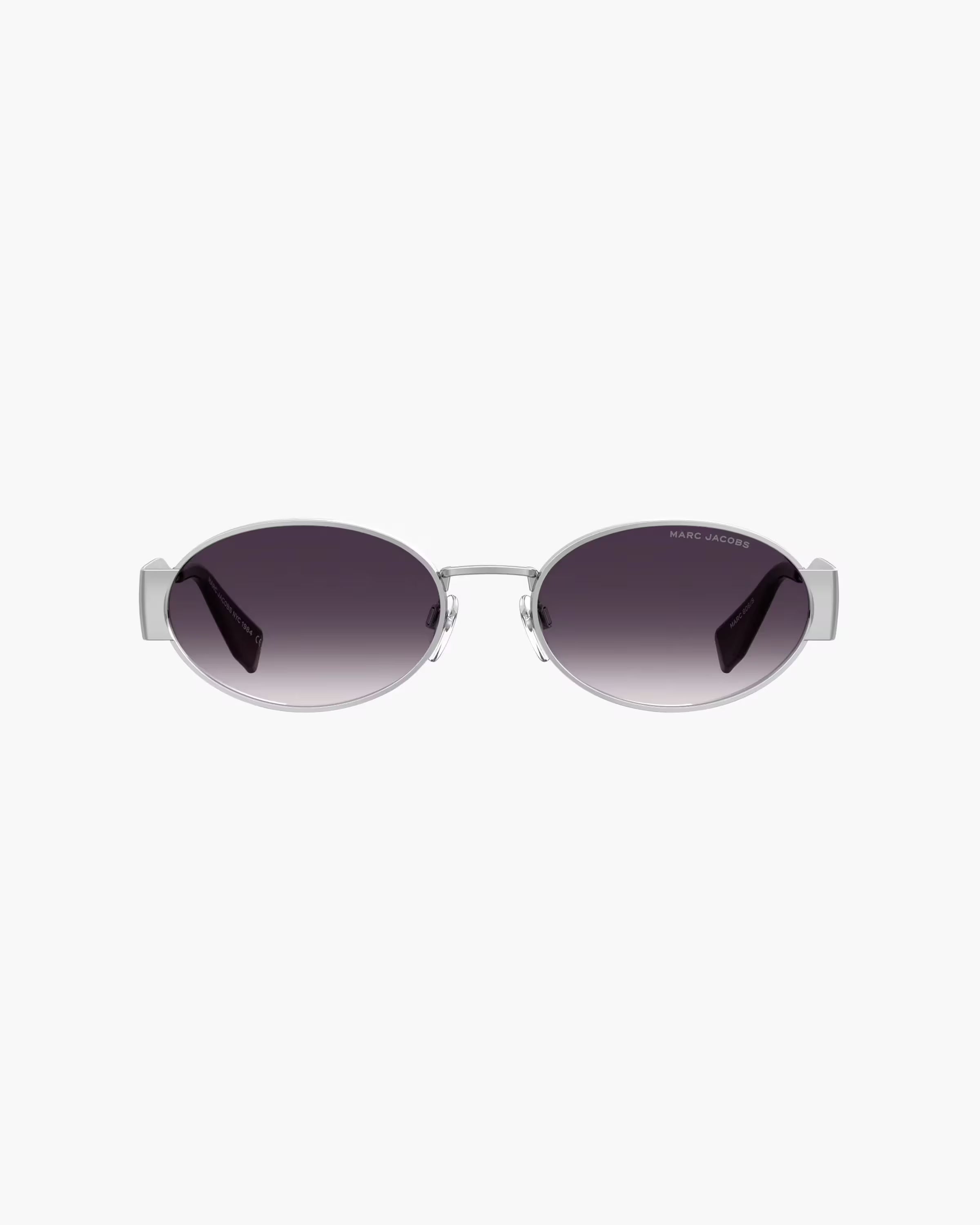 Marc Jacobs The Classic Logo Round Sunglasses Silver