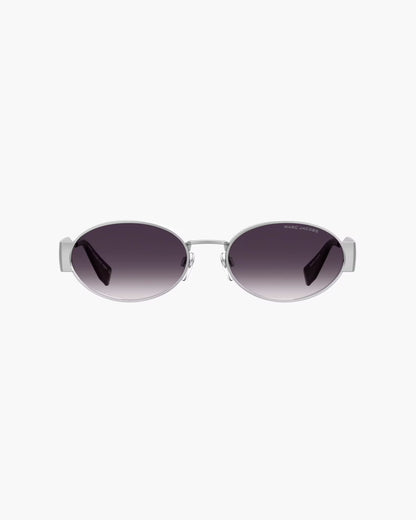 Marc Jacobs The Classic Logo Round Sunglasses Silver