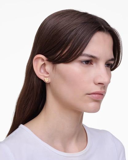 Marc Jacobs The Heart Balloon Stud Earrings Light Antique Gold
