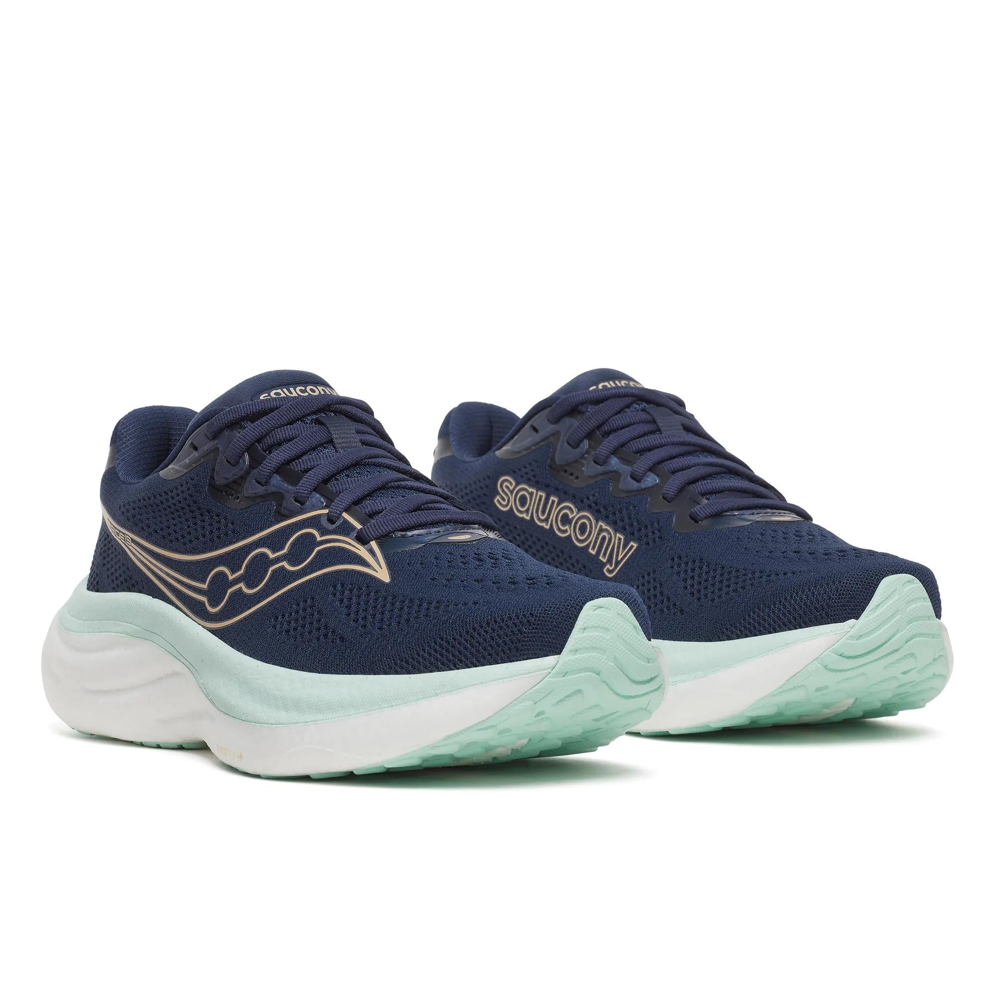 Saucony Women's Ride 19 Wide Navy | Aqua