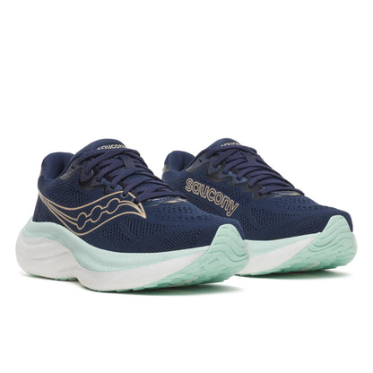 Saucony Women's Ride 19 Wide Navy | Aqua