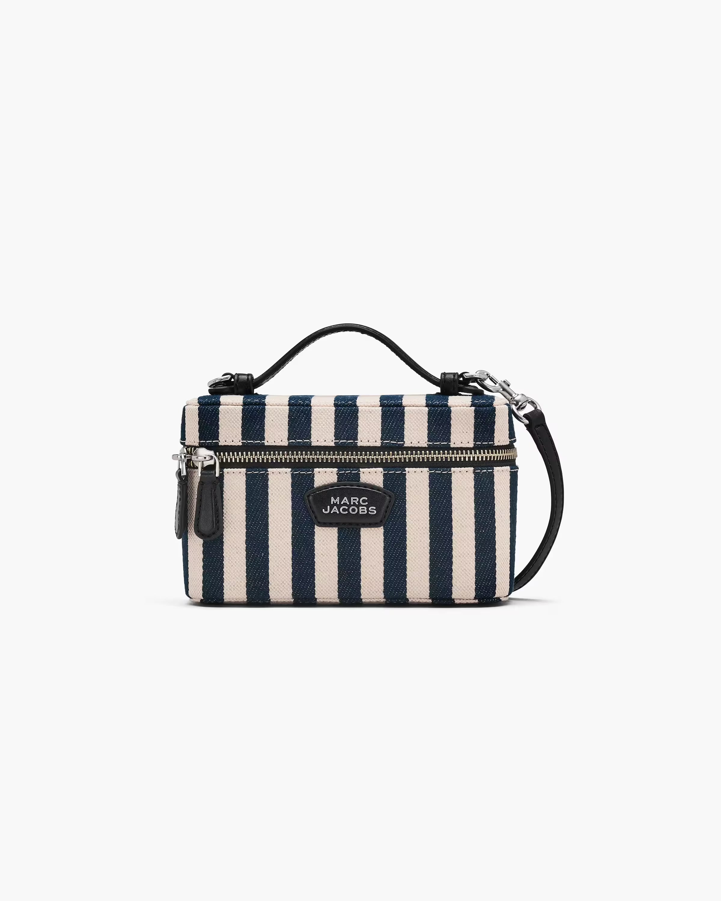 Marc Jacobs The Stripe Canvas Everyday Vanity Bag Blue Sea Multi