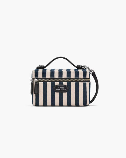 Marc Jacobs The Stripe Canvas Everyday Vanity Bag Blue Sea Multi