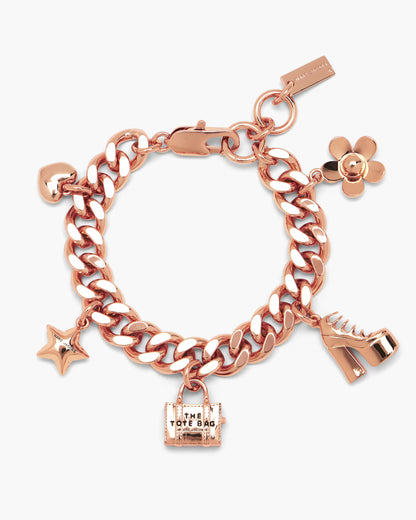 Marc Jacobs The Mini Icon Charm Bracelet Antique Rose Gold
