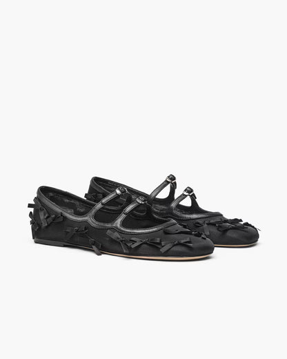 Marc Jacobs The Bow Mesh Kiki Ballerina Black
