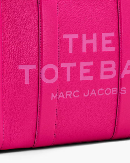 Marc Jacobs The Leather Medium Tote Bag Hot Pink