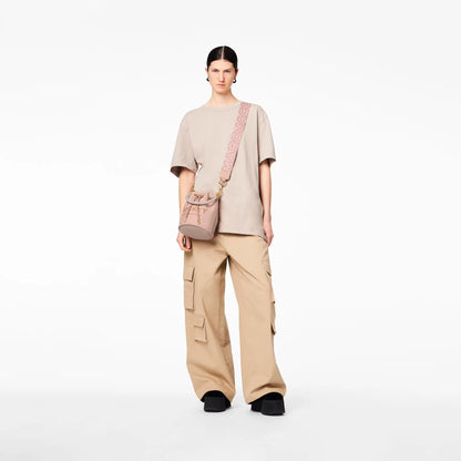 Marc Jacobs The Outline Logo Webbing Strap Rose Multi