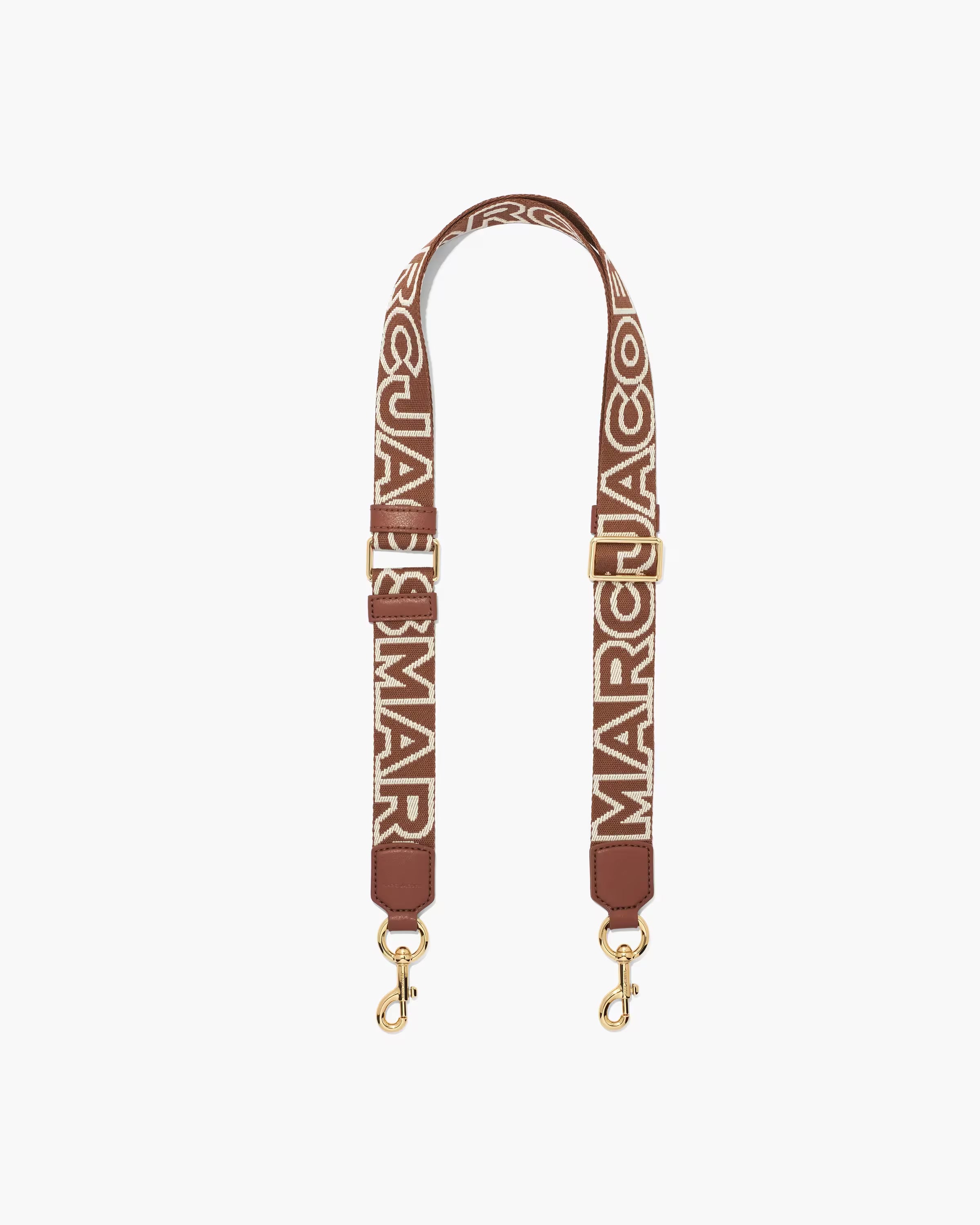 Marc Jacobs The Thin Outline Logo Webbing Strap Argan Oil Multi
