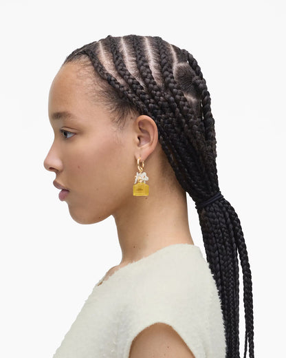 Marc Jacobs Mini Icon Daisy Earrings Gold/Yellow Multi