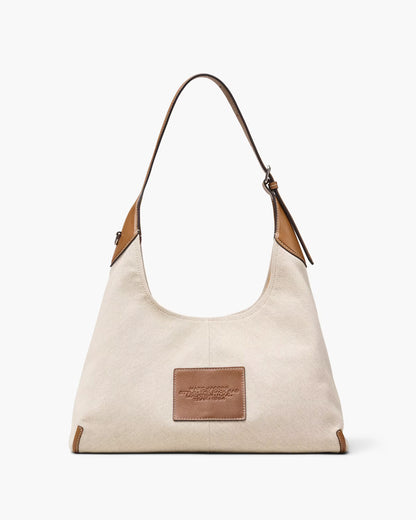 Marc Jacobs The Leather-Trim Canvas Belted Sack Bag Beige/Argan Oil