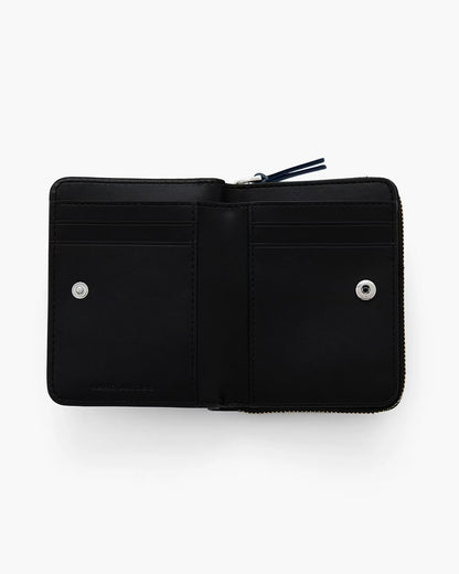 Marc Jacobs The Leather Mini Compact Wallet Blue Sea