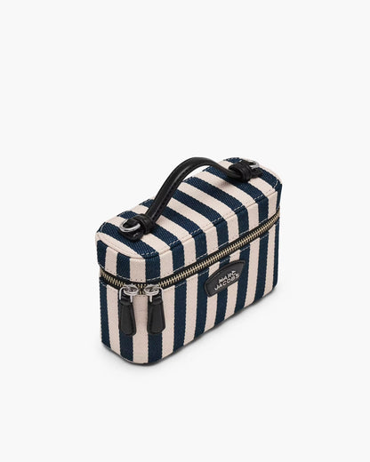 Marc Jacobs The Stripe Canvas Everyday Vanity Bag Blue Sea Multi