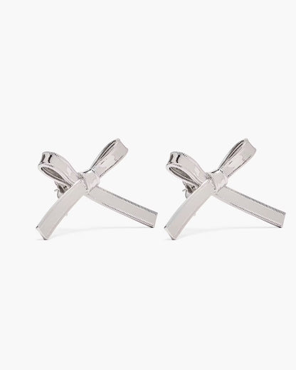 Marc Jacobs The Lingerie Bow Earrings Silver