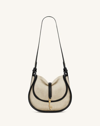 Jw Pei Arla Small Hobo Bag Black Canvas
