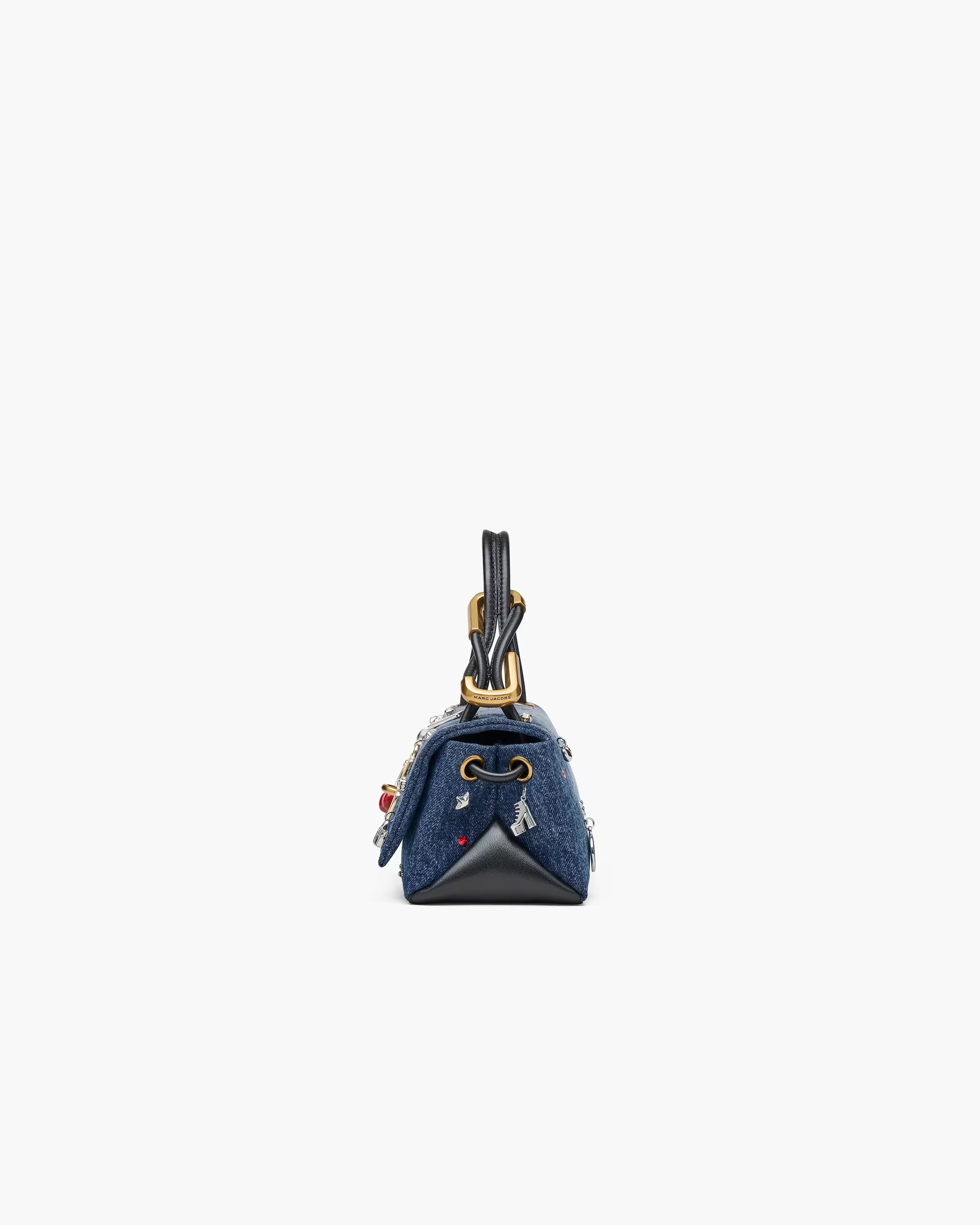Marc Jacobs The Trinket Charm Denim Mini Dual Bag Medium Wash Multi